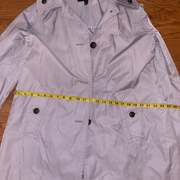 London Fog Pastel Purple Trench Coat with Hood - Picture 11 of 12